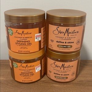 Shea Moisture Styling Hair Gel set of 4 15 oz NEW